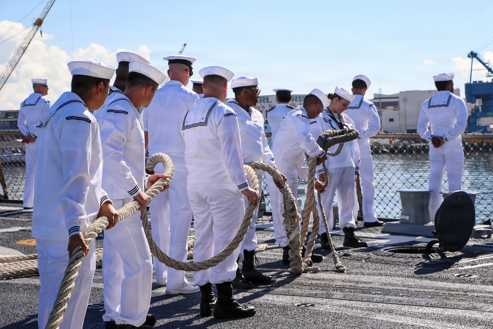 USS Frank E. Petersen Jr. departs Pearl Harbor