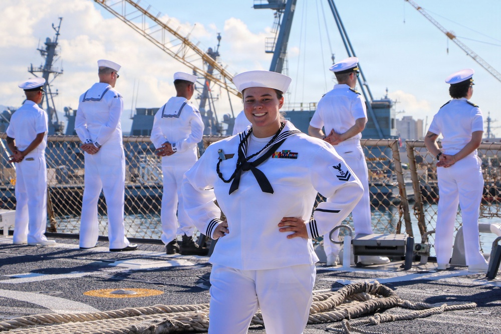 USS Frank E. Petersen Jr. departs Pearl Harbor