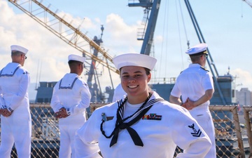 USS Frank E. Petersen Jr. departs Pearl Harbor