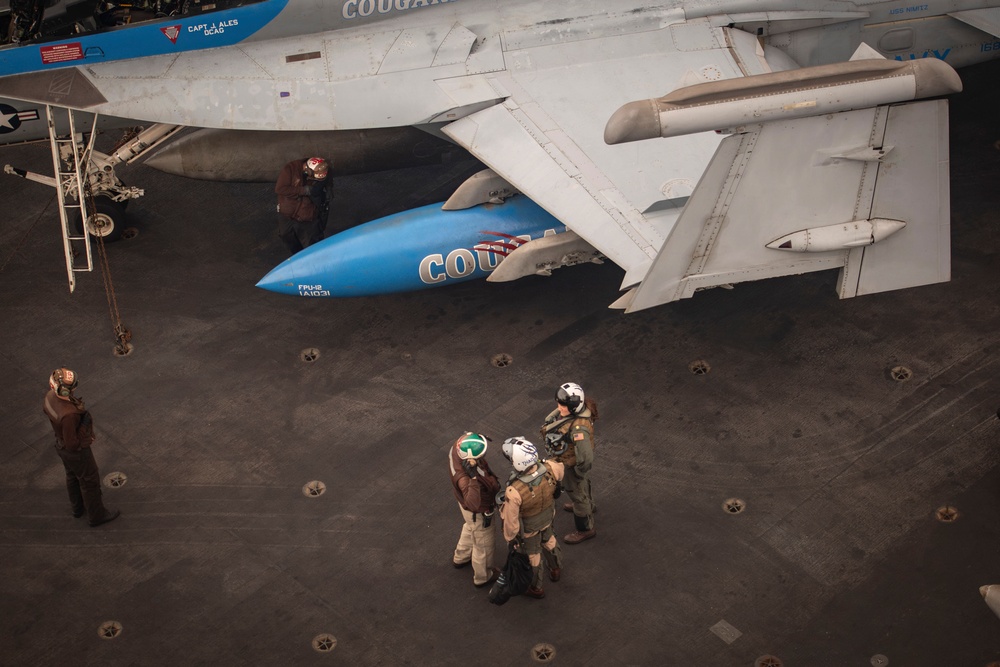 Nimitz Sailors Conduct Flight Operations
