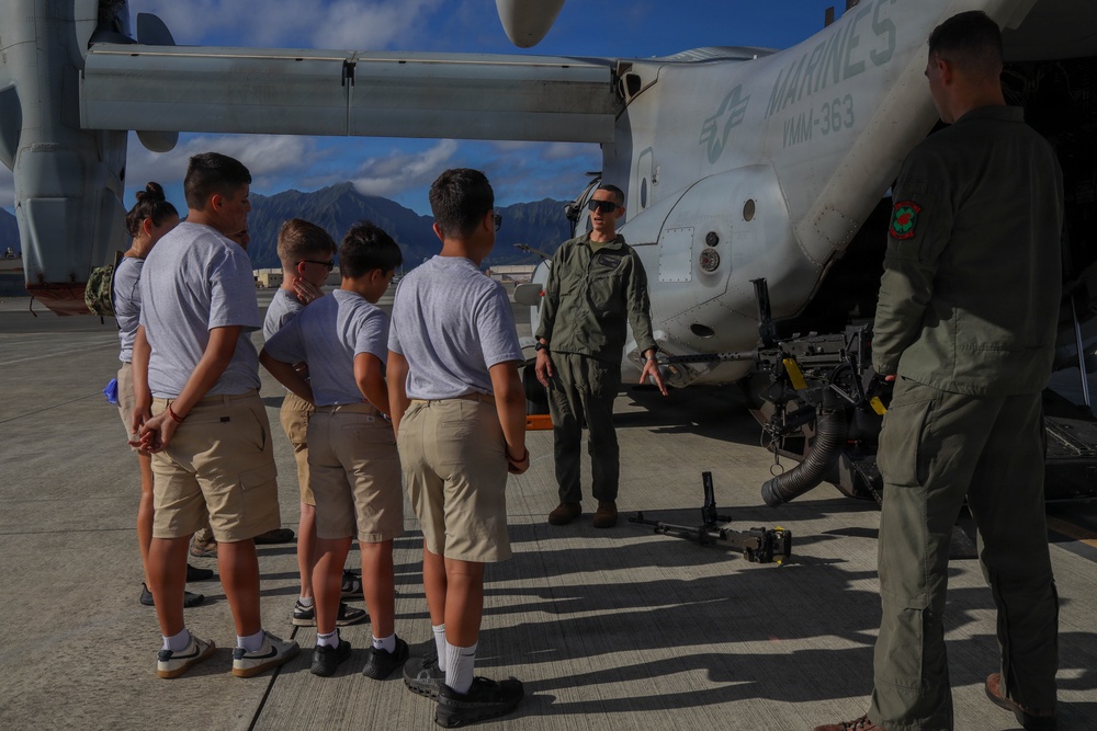 Young Marines Program visits MAG-24