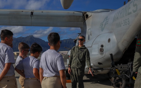 Young Marines Program visits MAG-24