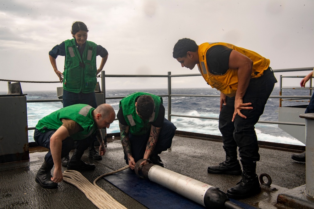 Nimitz Operations Department Conducts Nixie Stream Test