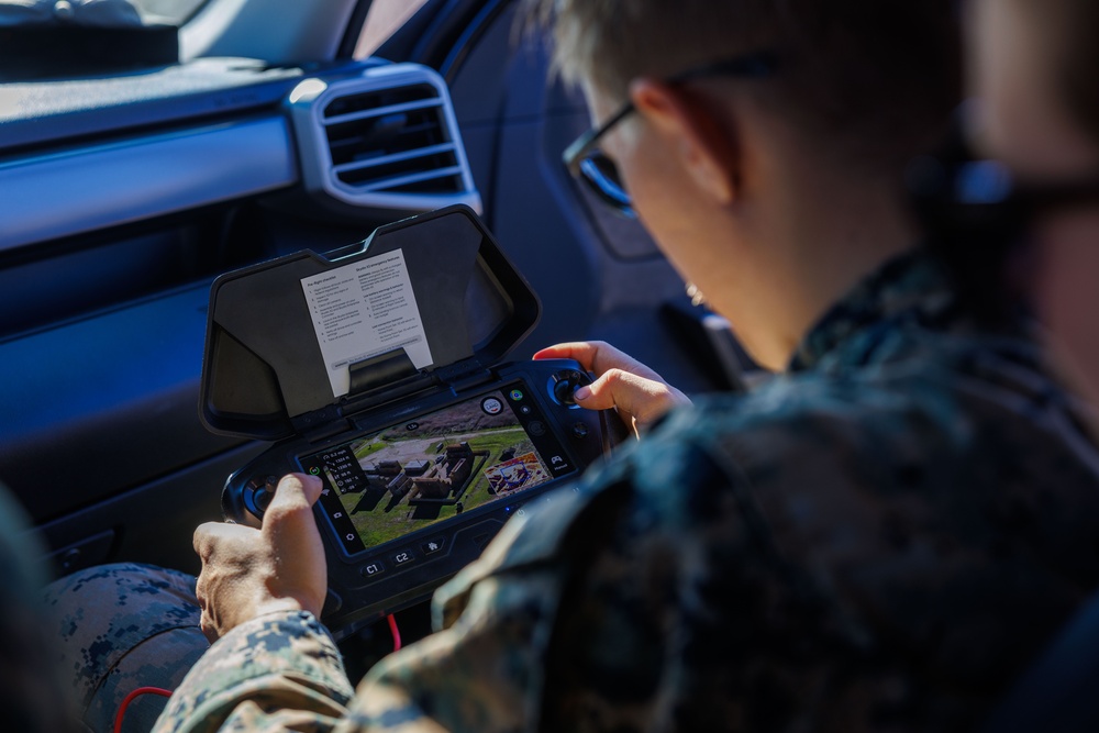 U.S. Marines with 1st MLG fly Unmanned Aircraft System during Steel Knight 25