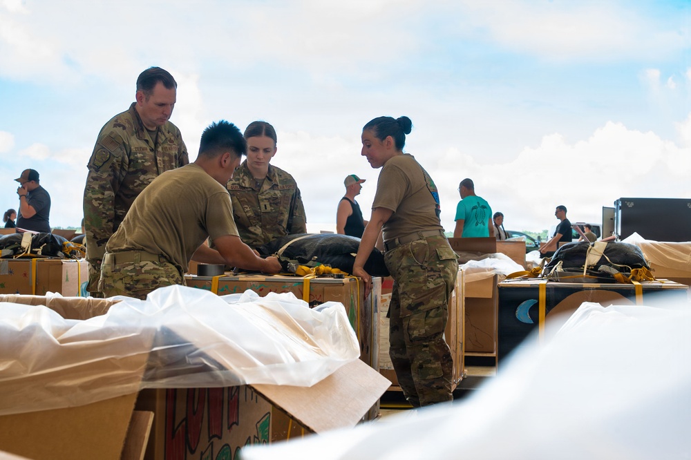 Wrapped up, packed up! 374 AEW readies bundles for OCD25 airdrops