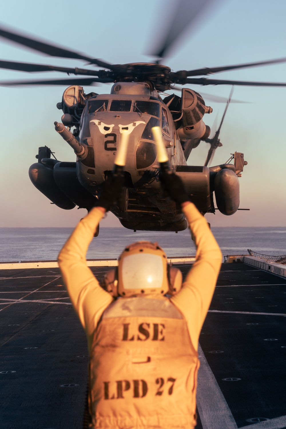 11th MEU Marines and Sailors Conduct Deck Landing Qualifications Aboard USS Portland