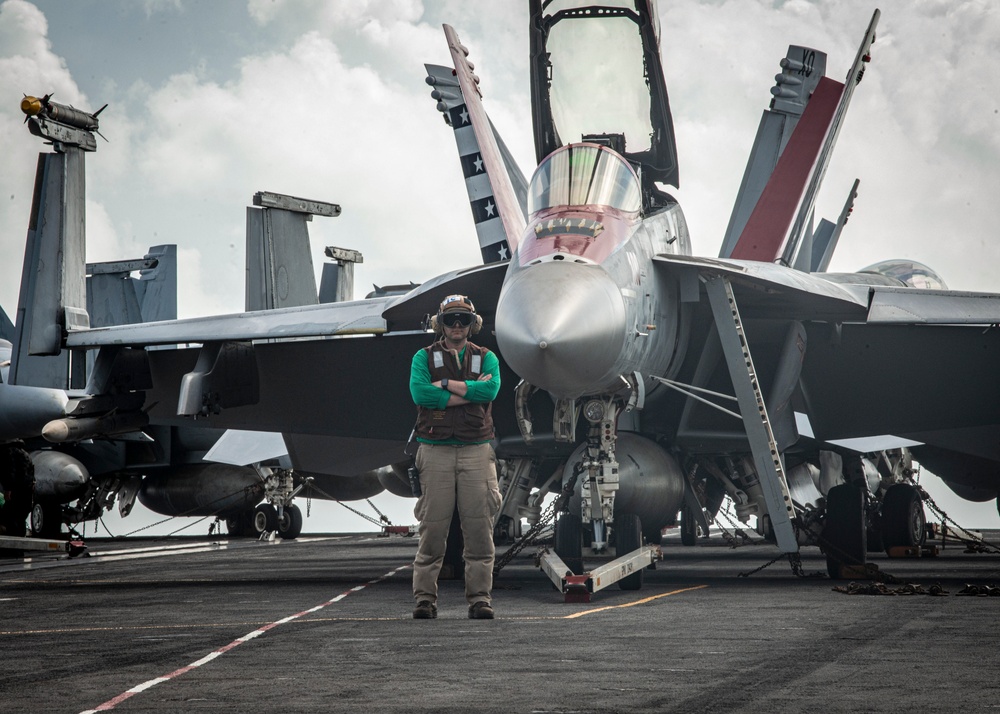 Nimitz Sailors Conduct Flight Deck Operations