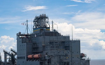 Nimitz Conducts a Replenishment-at-Sea with USNS John Lewis