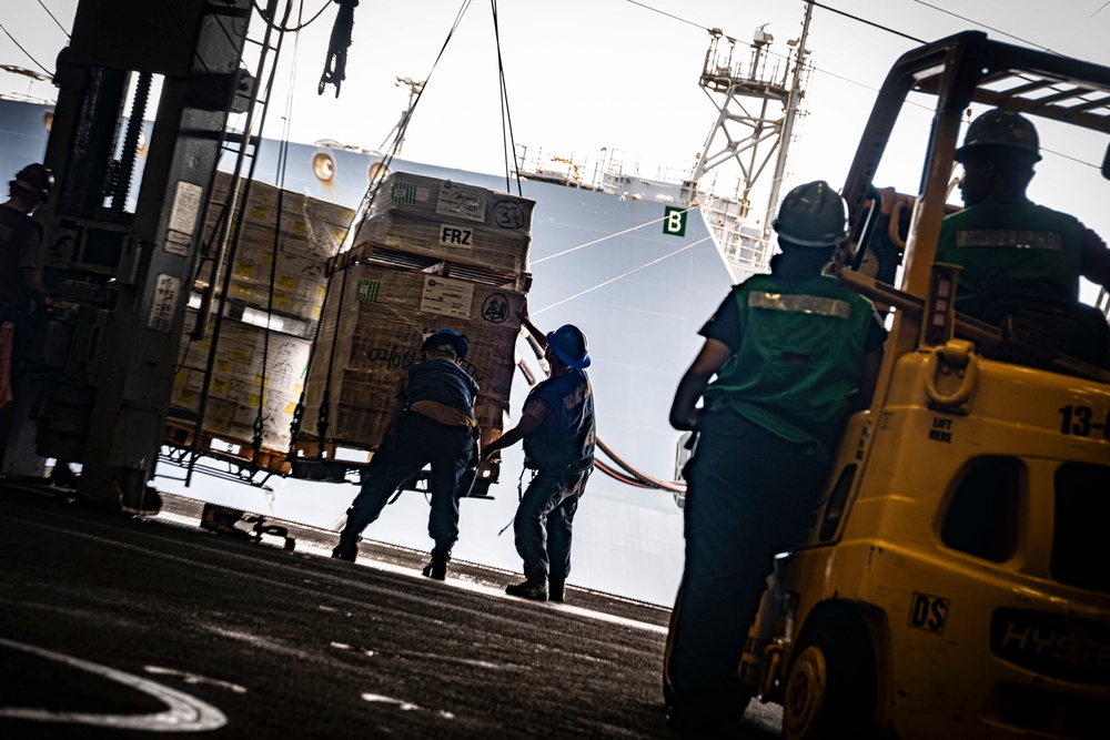 Nimitz Conducts a Replenishment-at-Sea