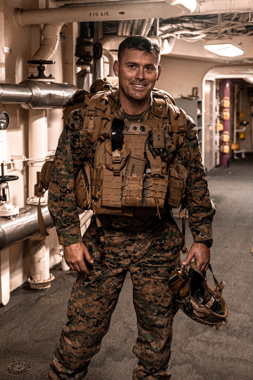 BLT 3/5 leadership arrives to USS Portland