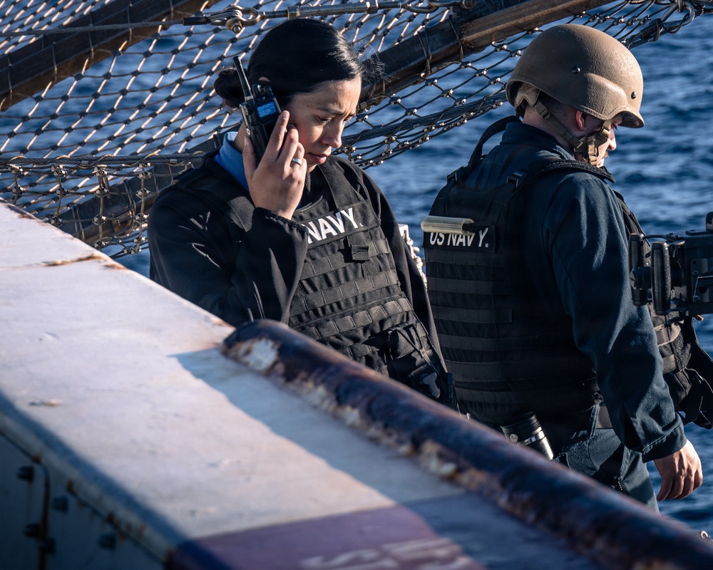 11th MEU Marines and Sailors conduct Defense of the Amphibious Task Force Drills aboard USS Portland