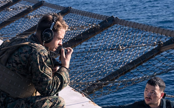 11th MEU Marines and Sailors conduct Defense of the Amphibious Task Force Drills aboard USS Portland