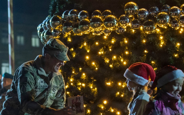 USAG Poland and 3rd ID tree lighting ceremony