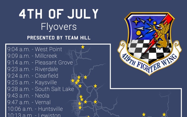 Hill Air Force Base to Celebrate Independence Day with Statewide Flyovers