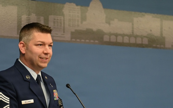 Senior Master Sgt. Thomas Williams promotes to chief master sergeant