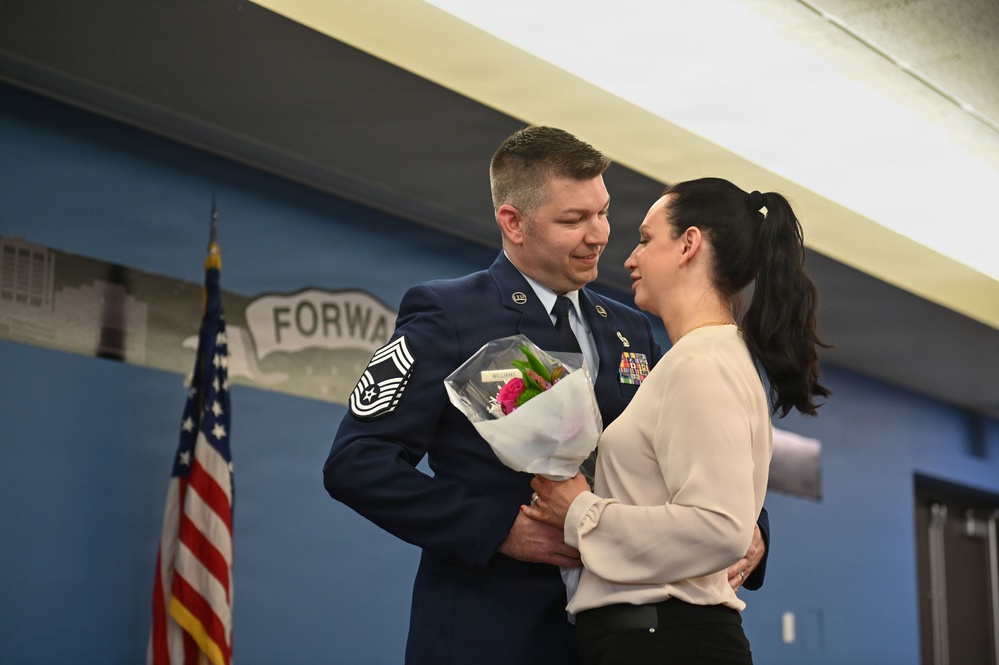Senior Master Sgt. Thomas Williams promotes to chief master sergeant