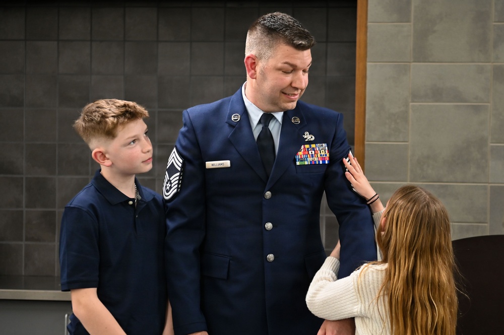 Senior Master Sgt. Thomas Williams promotes to chief master sergeant