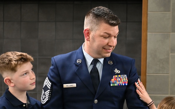 Senior Master Sgt. Thomas Williams promotes to chief master sergeant