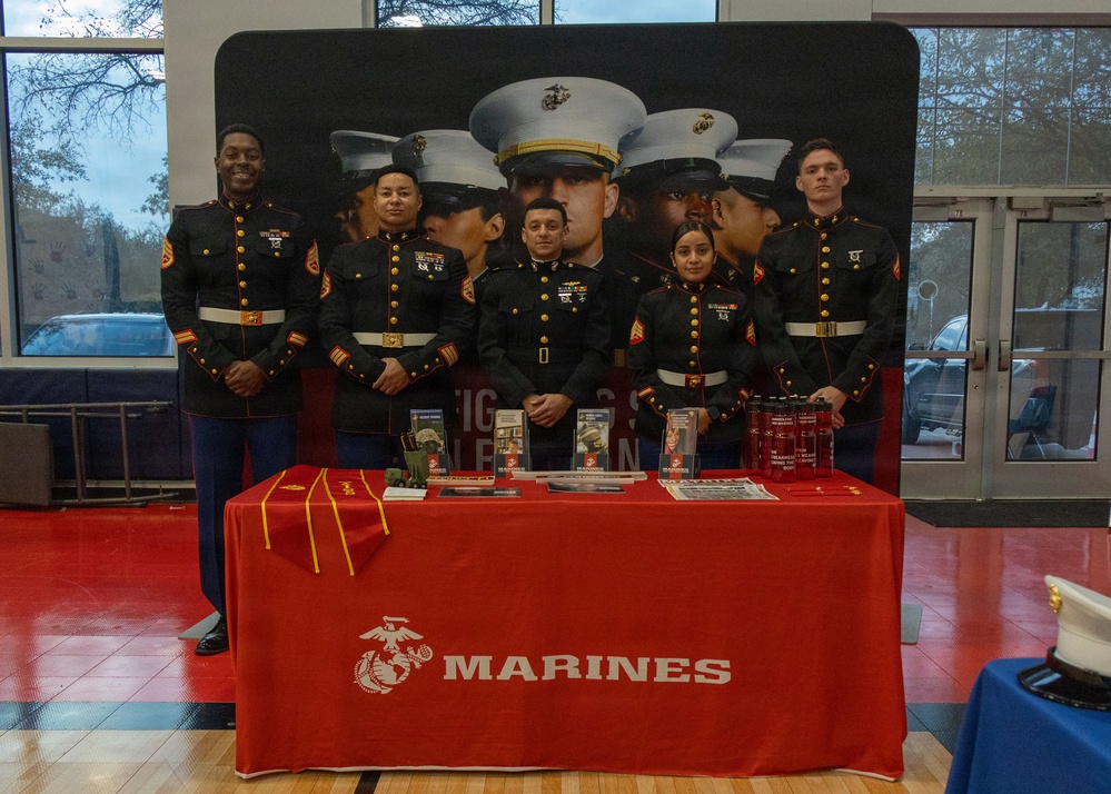 Austin North Marines visit Harmony School of Endeavor