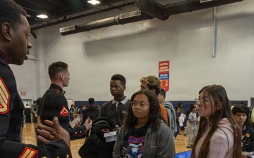 Austin North Marines visit Harmony School of Endeavor
