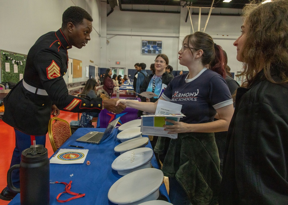 Austin North Marines visit Harmony School of Endeavor