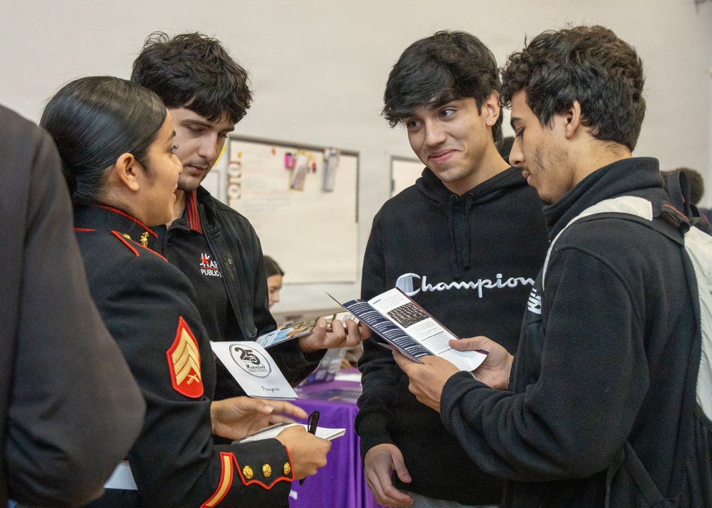 Austin North Marines visit Harmony School of Endeavor