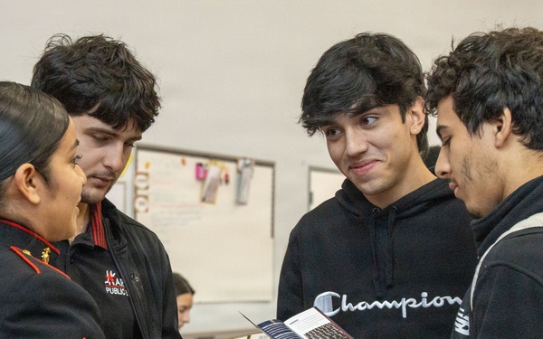 Austin North Marines visit Harmony School of Endeavor