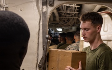 22nd MEU(SOC) | USS Fort Lauderdale Conducts Replenishment at Sea