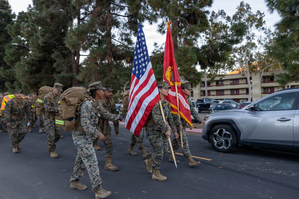 1st CRR Marines and Sailors Partake in Sustainment Hike