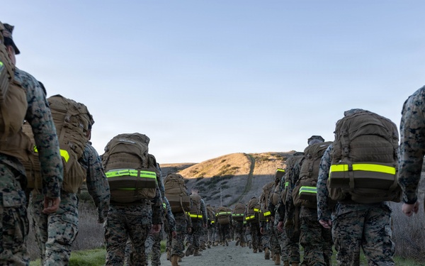 1st CRR Marines and Sailors Partake in Sustainment Hike