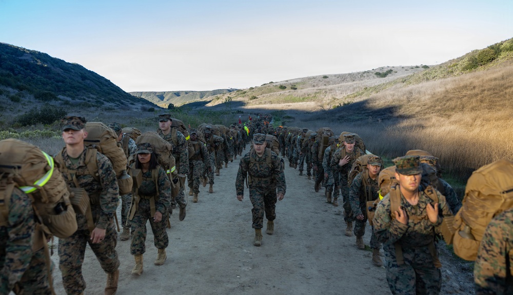 1st CRR Marines and Sailors Partake in Sustainment Hike