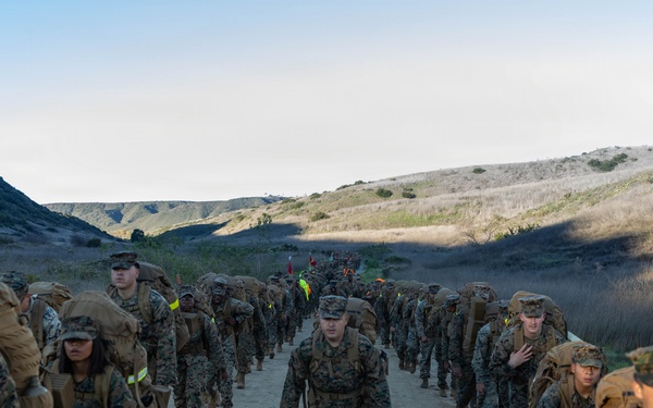 1st CRR Marines and Sailors Partake in Sustainment Hike