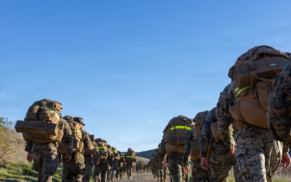 1st CRR Marines and Sailors Partake in Sustainment Hike