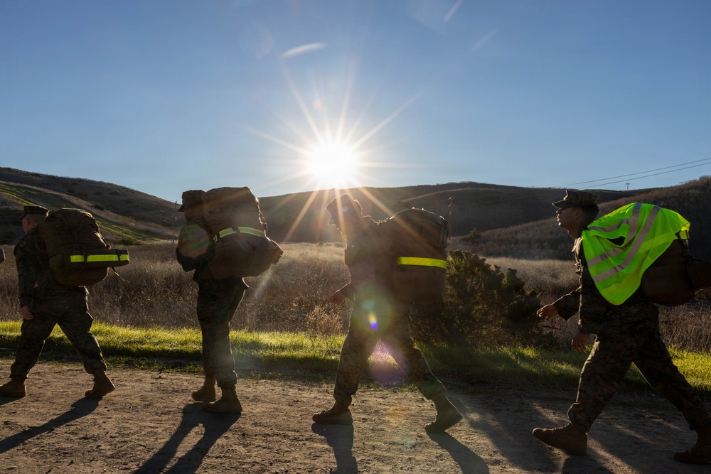 1st CRR Marines and Sailors Partake in Sustainment Hike