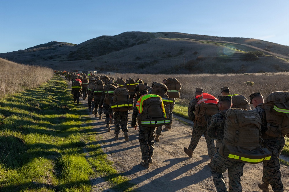1st CRR Marines and Sailors Partake in Sustainment Hike