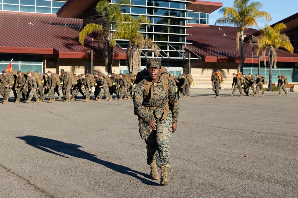 1st CRR Marines and Sailors Partake in Sustainment Hike