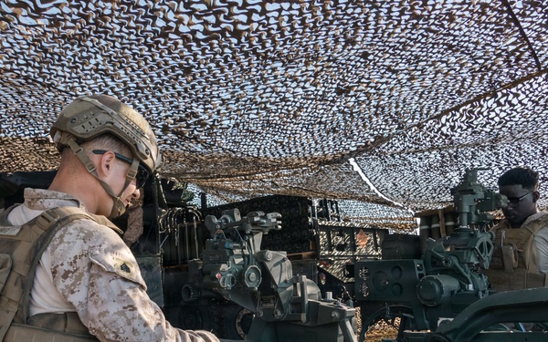 1st Bn., 11th Marines conduct night fire missions during Steel Knight 25