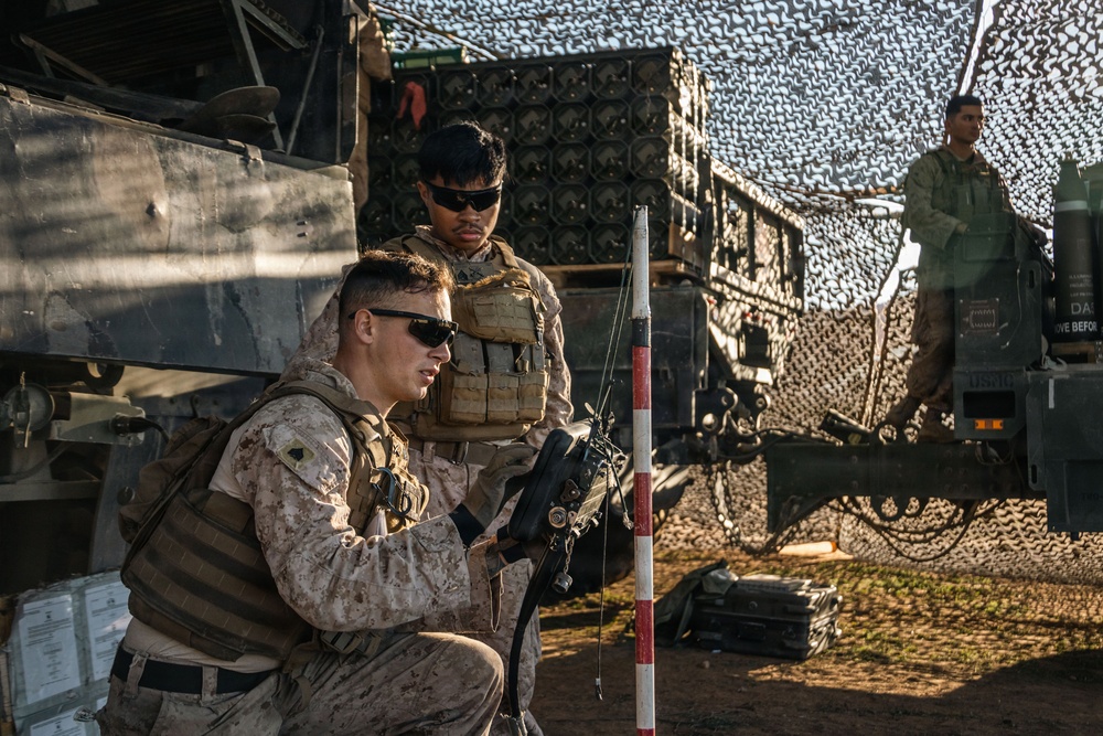 1st Bn., 11th Marines conduct night fire missions during Steel Knight 25