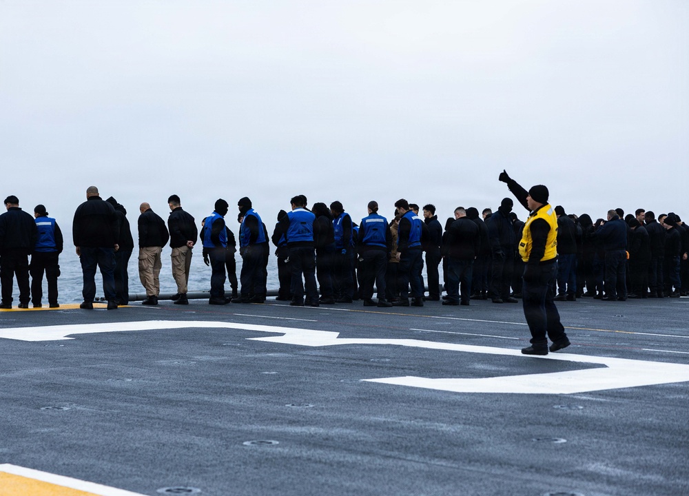 KEARSARGE CONDUCTS FOD WALKDOWN