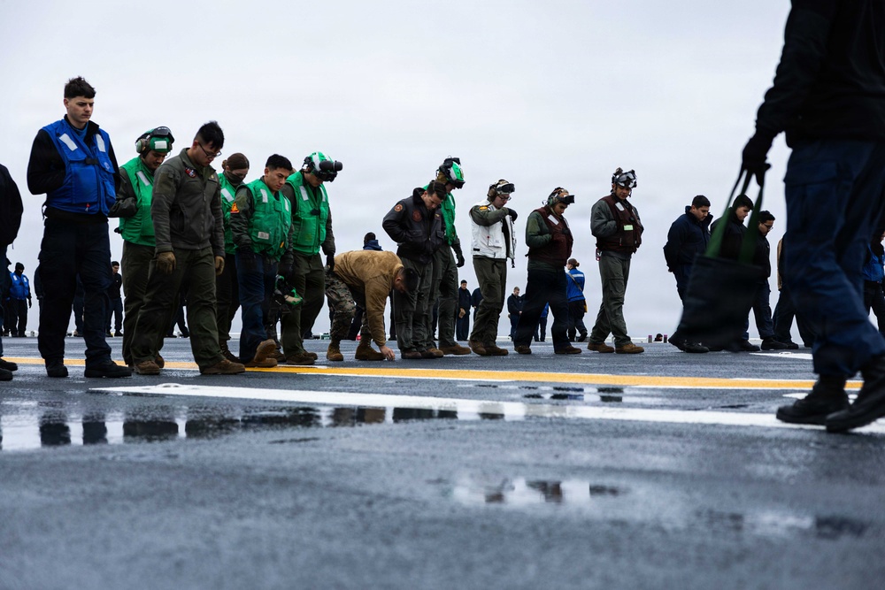 KEARSARGE CONDUCTS FOD WALKDOWN