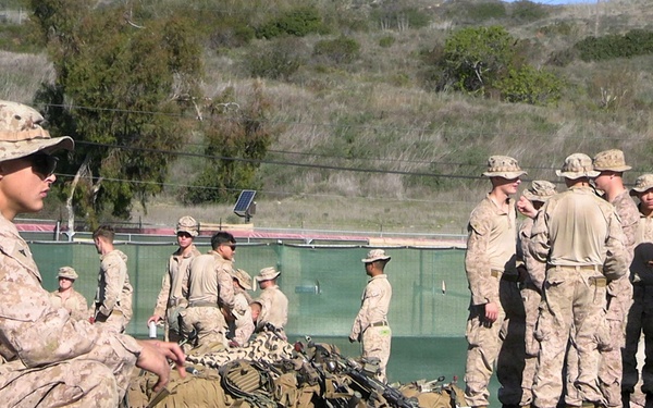 1st Bn., 5th Marines, simulates  helicopter landing field seizure during Steel Knight 25