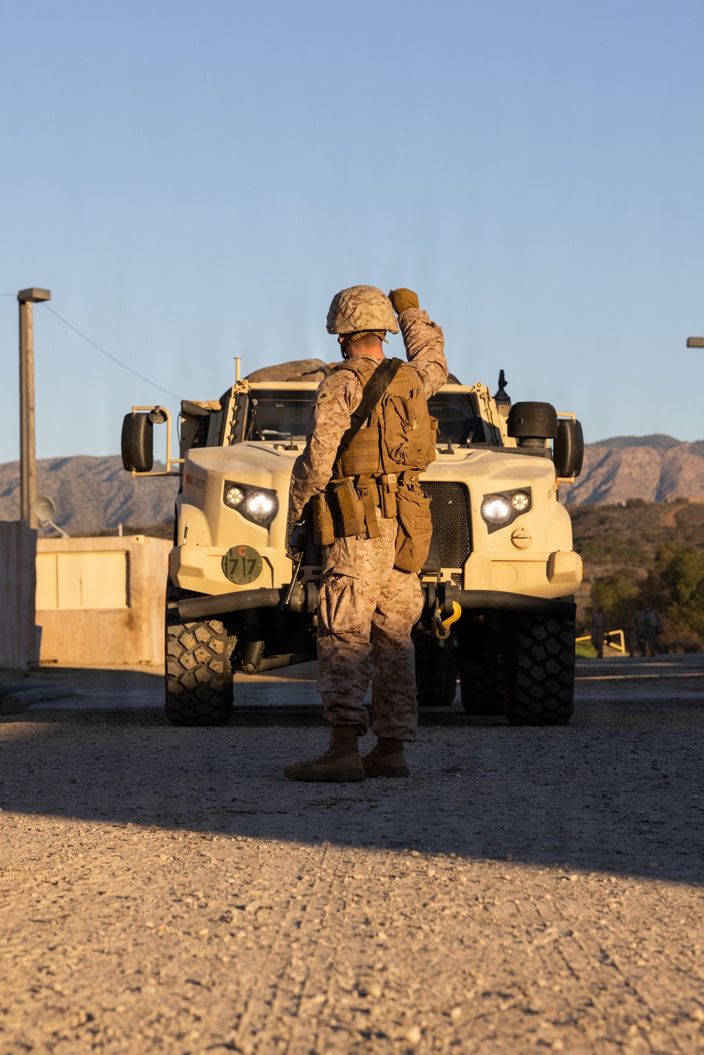 1st Bn., 5th Marines, joint partners conduct simulated embassy casualty evacuation during Steel Knight 25
