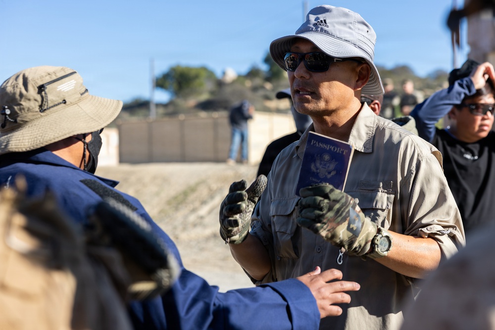 1st Bn., 5th Marines, joint partners conduct simulated embassy casualty evacuation during Steel Knight 25