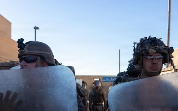 1st Bn., 5th Marines, joint partners conduct simulated military assisted departure during Steel Knight 25