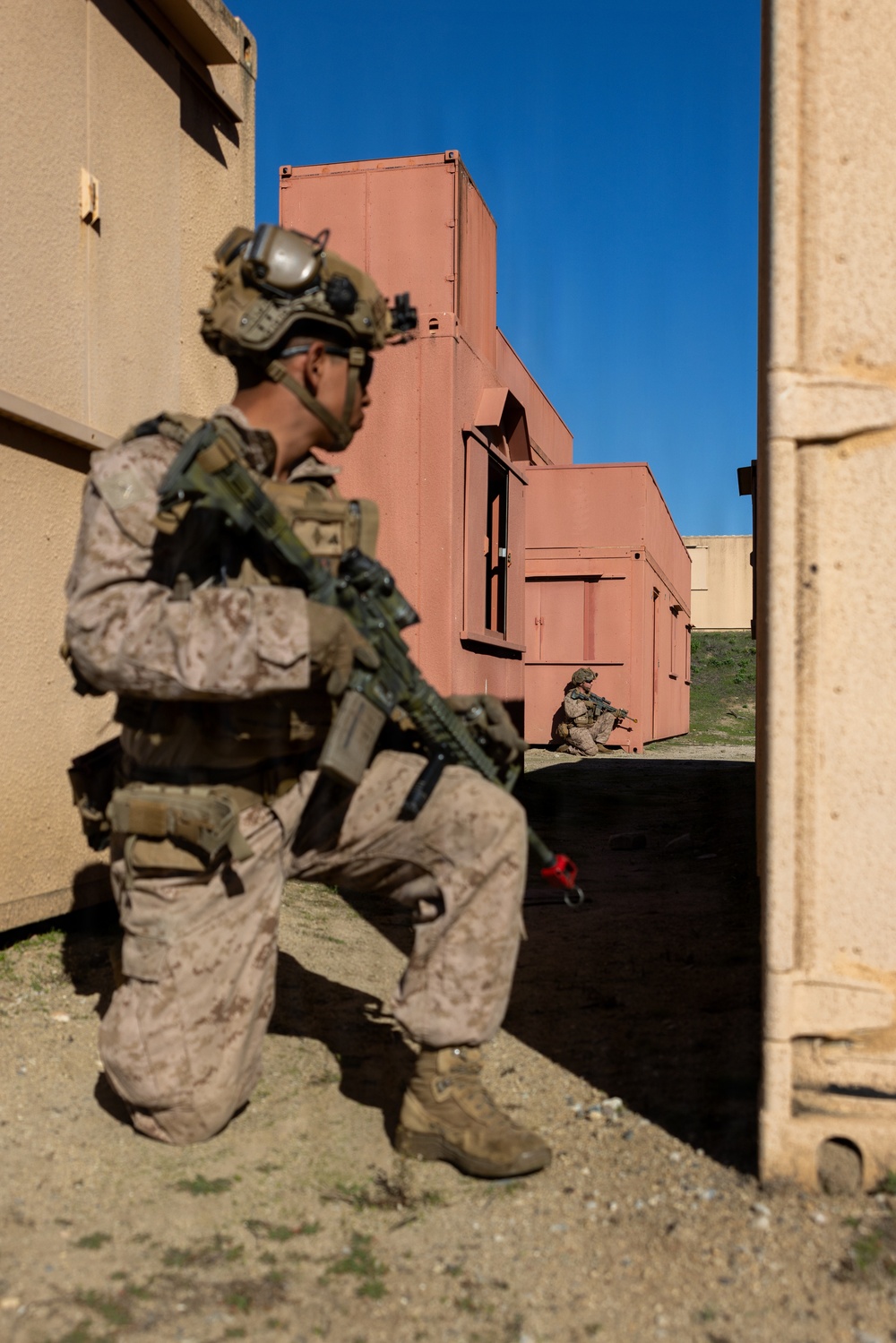 1st Bn., 5th Marines, joint partners conduct simulated embassy casualty evacuation during Steel Knight 25