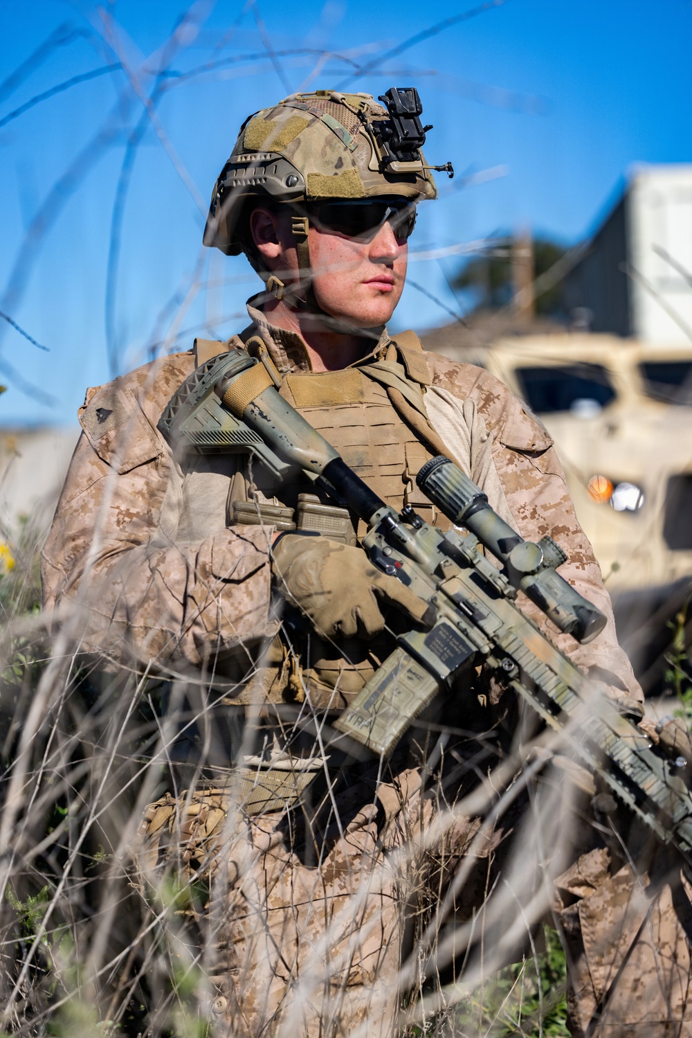 1st Bn., 5th Marines, joint partners conduct simulated embassy casualty evacuation during Steel Knight 25
