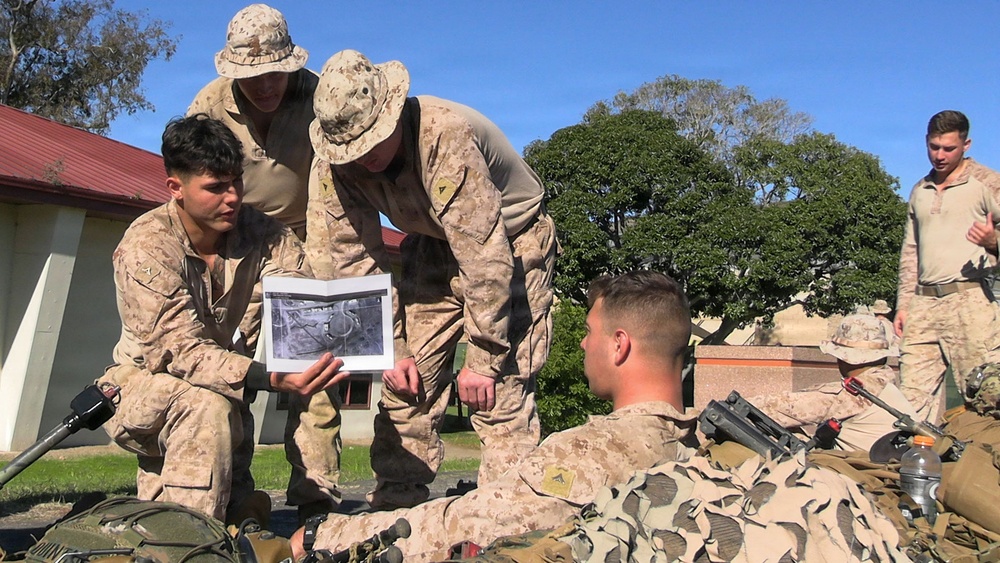 1st Bn., 5th Marines, simulates  helicopter landing field seizure during Steel Knight 25