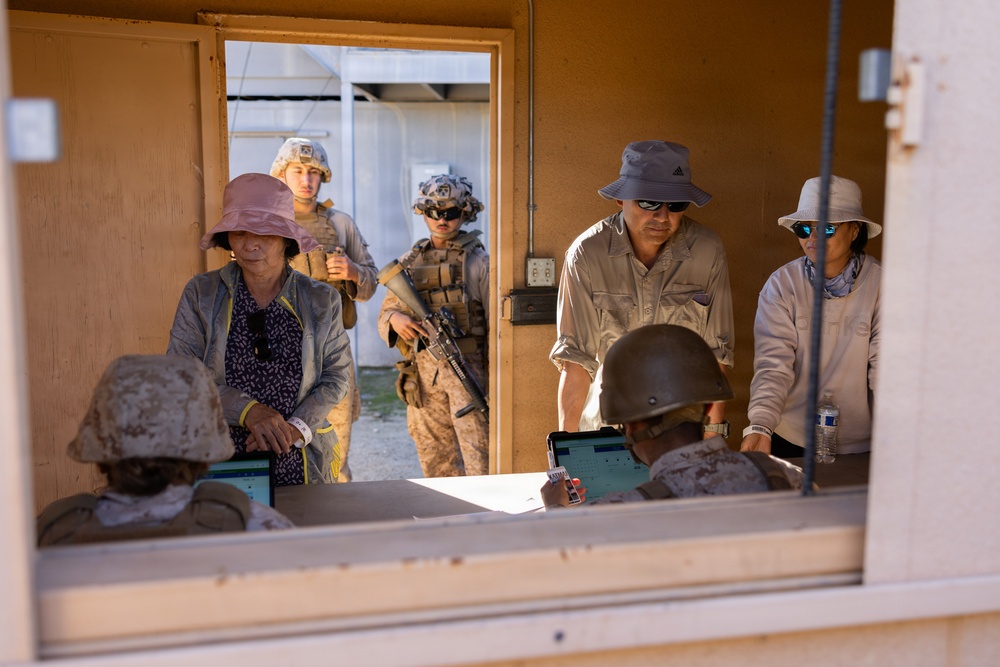1st Bn., 5th Marines, joint partners conduct simulated embassy casualty evacuation during Steel Knight 25