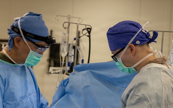 U.S Marines, Sailors from across I MEF treat simulated patients in Battalion Aid Station during Steel Knight 25