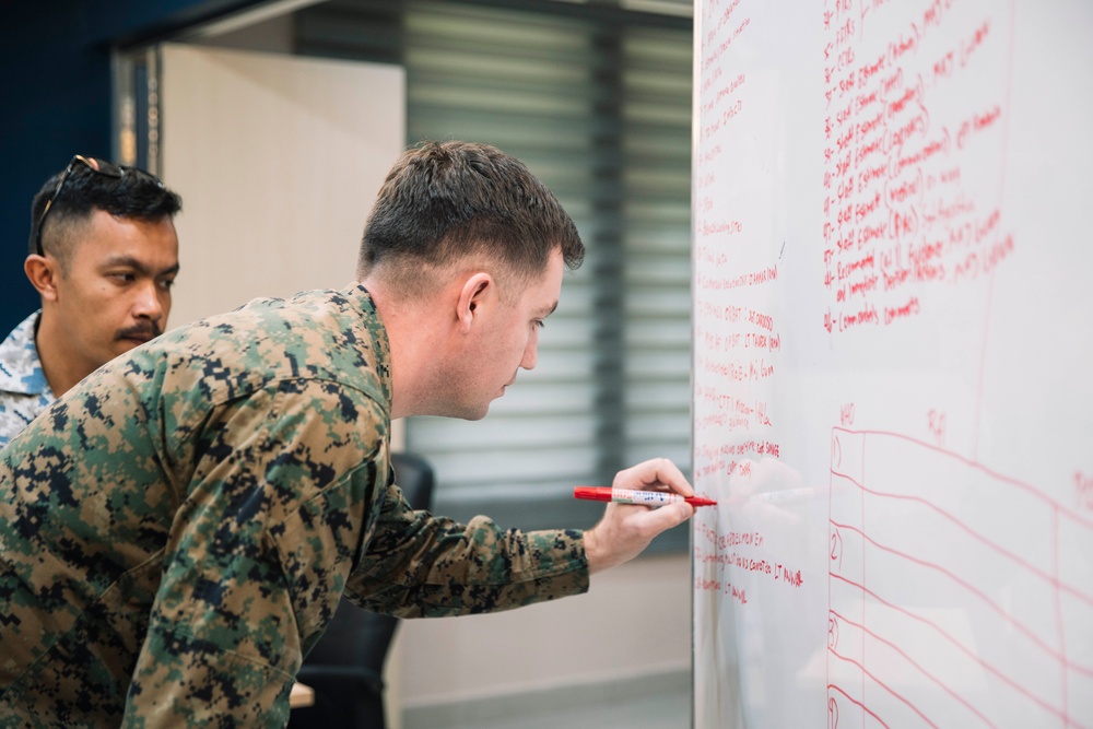 MRF-SEA Marines, Royal Malaysian Armed Forces Begin Problem Framing during Staff Exercise as part of CARAT Malaysia 2025